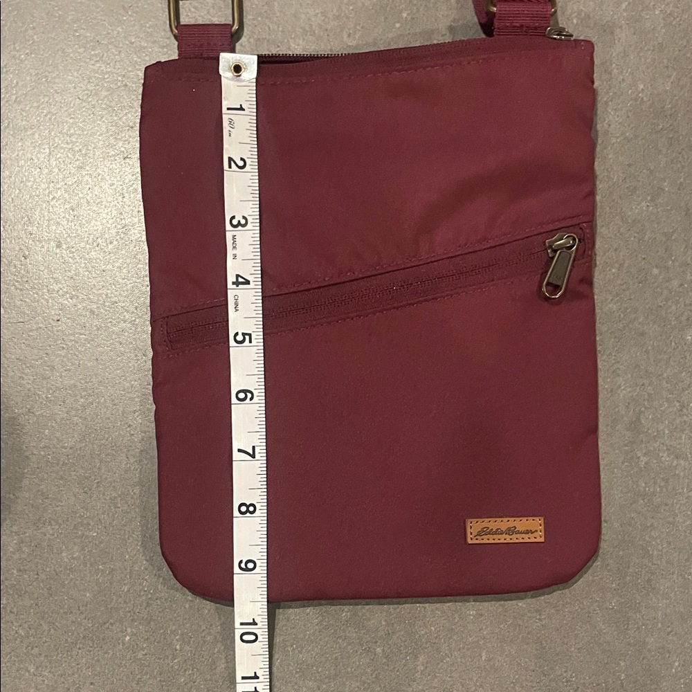 Eddie Bauer Connect Tech Crossbody Bag in Burgundy - Picture 7 of 8
